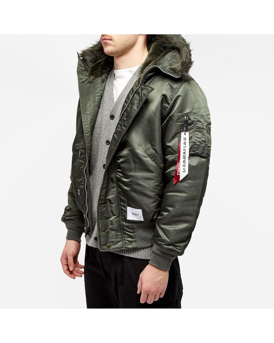 WTAPS X Alpha Industries N-3B Parka Jacket in Green for Men | Lyst