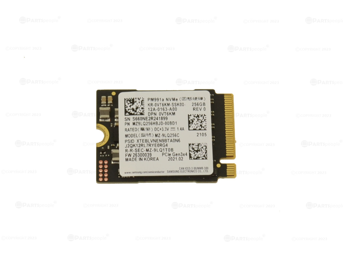 Samsung PM991a 256GB NVMe PCIE SSD M.2 Hard Drive VT6KM