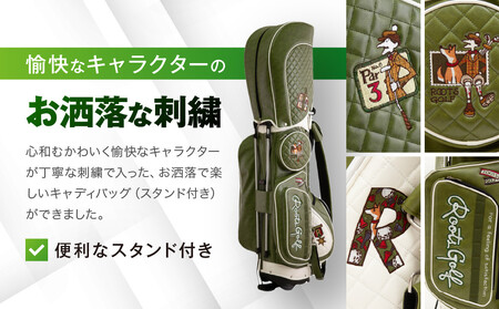 ルーツゴルフ】キャディバッグ ［グリーン／ホワイト］｜ゴルフ 人気