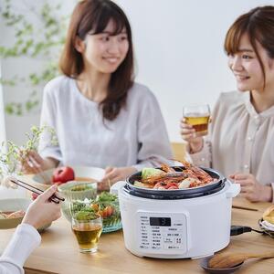 電気圧力鍋 アイリスオーヤマ 4L ホワイト 圧力鍋 調理家電 PC-MA4-W