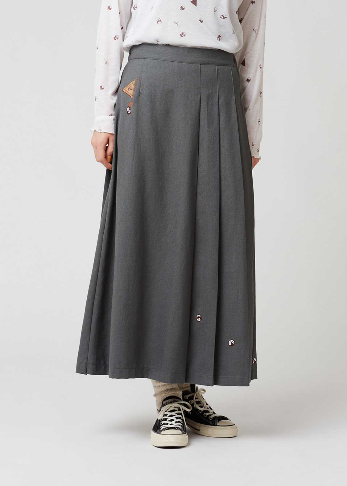 ローリングパンダズティー｜プリーツロングスカート｜ウィメンズ