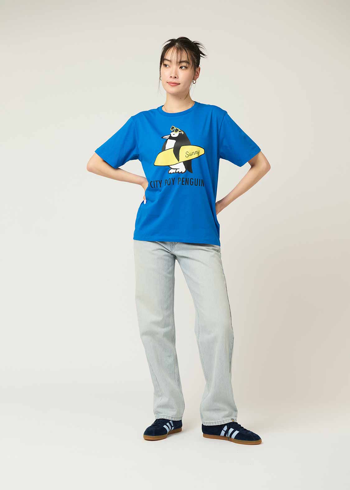 シティボーイペンギン｜接触冷感 クールタッチTシャツ｜ユニセックス