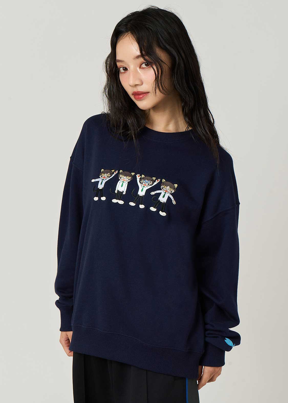 The Nyantles｜ビッグシルエットスウェット｜ユニセックス｜グラニフ