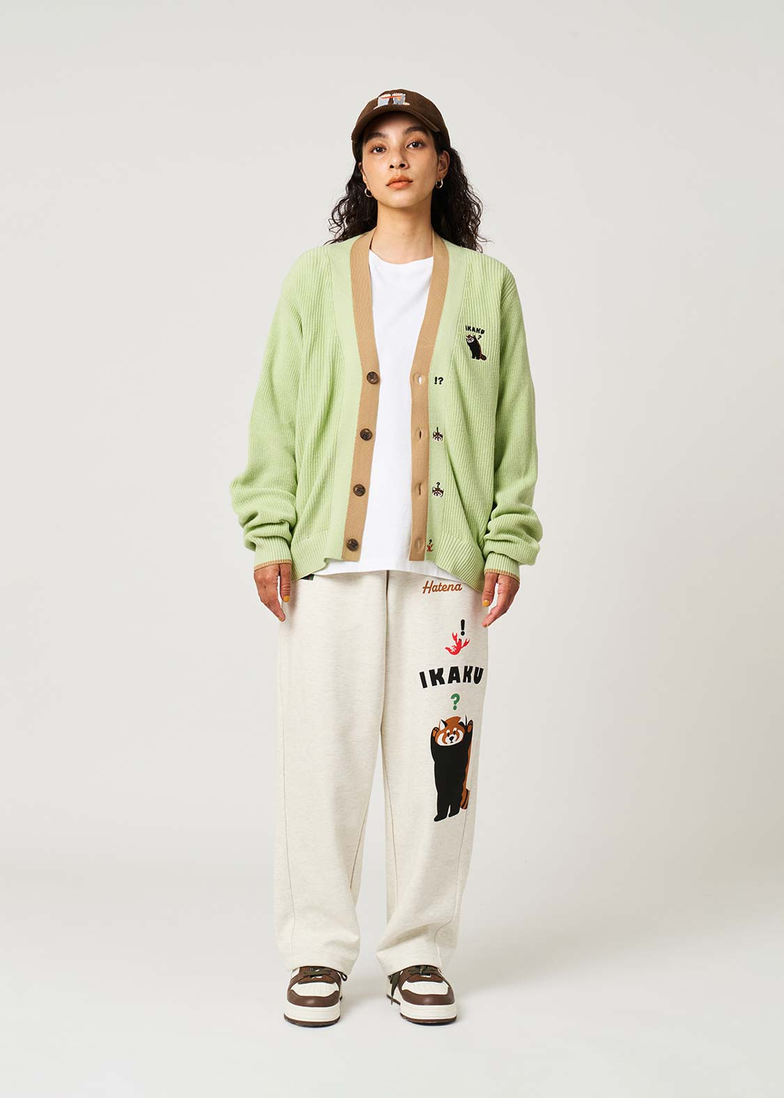 イカクビックリハテナ｜ニットカーディガン｜ユニセックス｜グラニフ