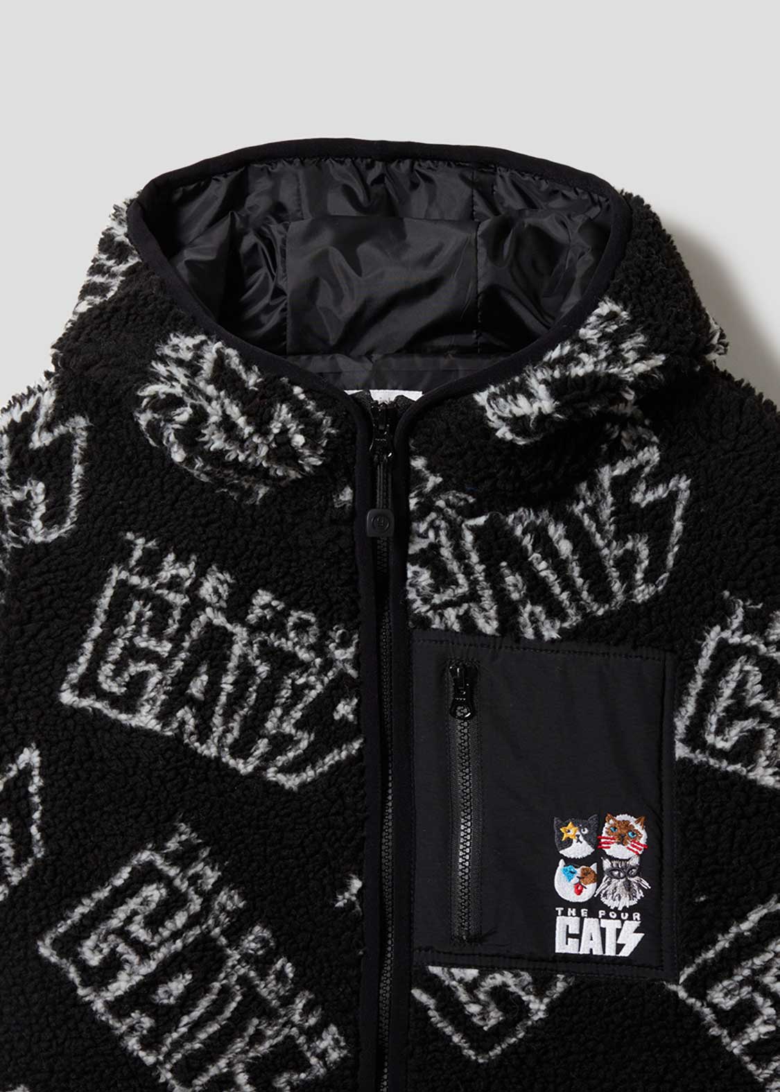 ザ フォーキャッツ｜ジャカードボアジップパーカー｜ユニセックス