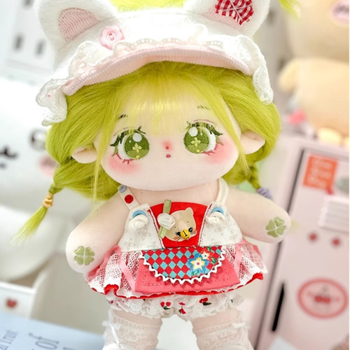 20cmぬいぐるみ 着せ替えぬいぐるみ 茶々子 緑髪緑目 元気少女