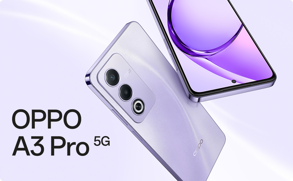 OPPO A3 Pro 5G (Moonlight Purple, 8GB RAM, 128GB Storage)|6.67