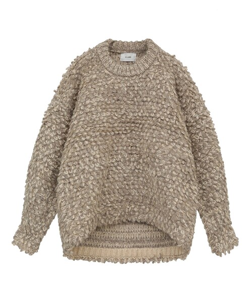 CLANE/クラネ】MIX LOOP MOHAIR KNIT TOPS/ミックスループモヘアニット
