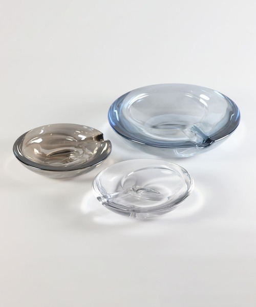 GLASS ASHTRAY グラス アッシュトレイ トレー 灰皿 ガラス クリア (S