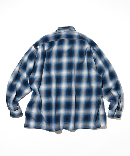 CAHLUMN/カウラム Magazine Pocket Open Collar Shirt(Ombre)/マガジン