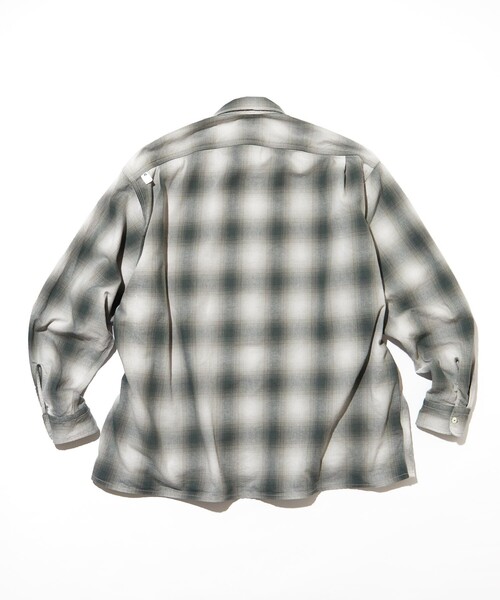 CAHLUMN/カウラム Magazine Pocket Open Collar Shirt(Ombre)/マガジン