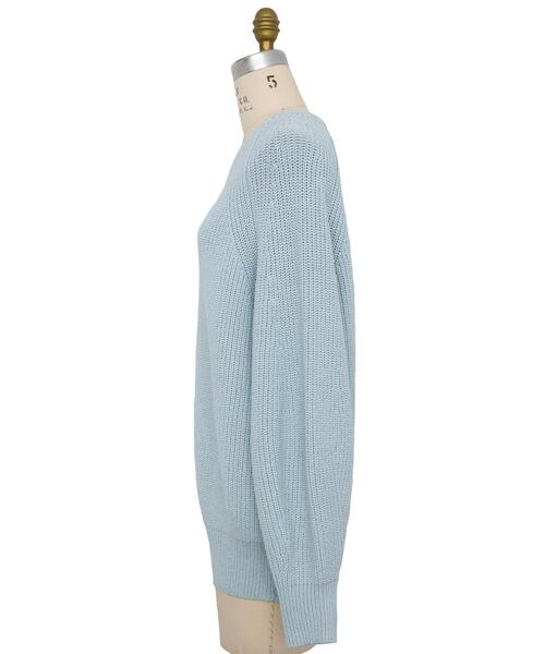 Drawer（ドゥロワー）の「Drawer 7G畦編みクルーネックプルオーバー