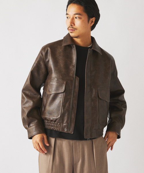 フェイクレザー フライトジャケット（ミリタリージャケット）｜JOURNAL