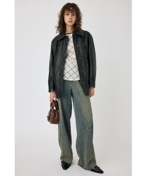 MOUSSY（マウジー）の「AGED F/LEATHER MIDDLE ジャケット（その他