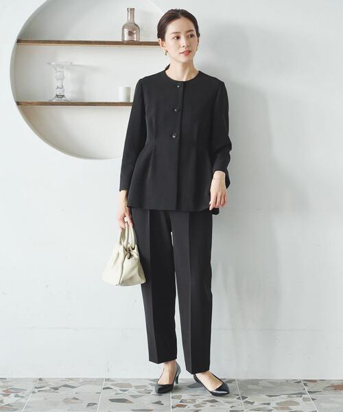 ノーカラーペプラムジャケット（ノーカラージャケット）｜URBAN