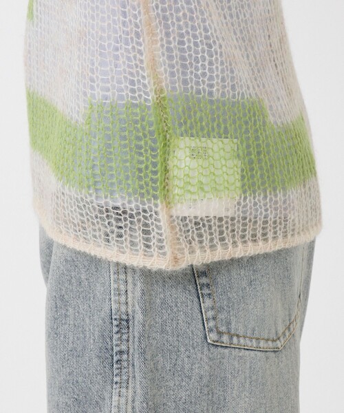 soduk/スドーク】patchwork knit tops/パッチワークニットトップス