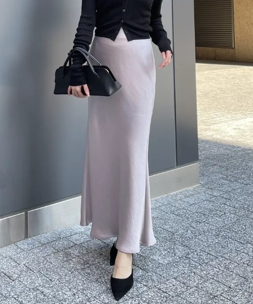 サテンナロースカート（スカート）｜anuans（アニュアンス）の