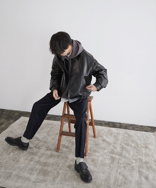 LIDNM（リドム）の「LEATHER SHORT BLOUSON（ブルゾン）」 - WEAR