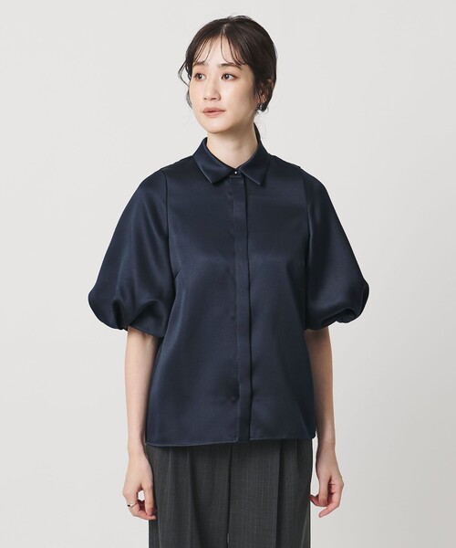 セール】サテン バルーン ブラウス‐ウォッシャブル‐（シャツ/ブラウス