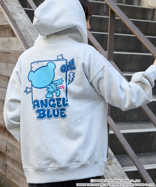 ANGEL BLUE】別注 エンジェルブルー グラフィック刺繍ジップアップ