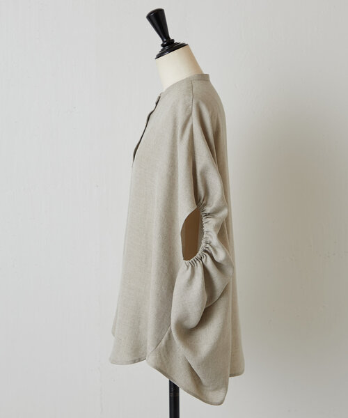 BEARDSLEY（ビアズリー）の「麻調合繊ボリュームブラウス（シャツ