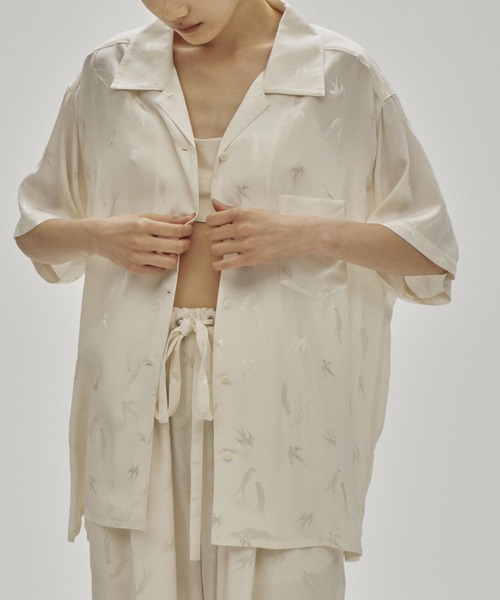 TODAYFUL/トゥデイフル】Swallow Satin Shirts/スワローサテンシャツ