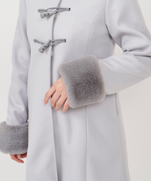 セール】ファー付ロングダッフルコート（ダッフルコート）｜ROYAL