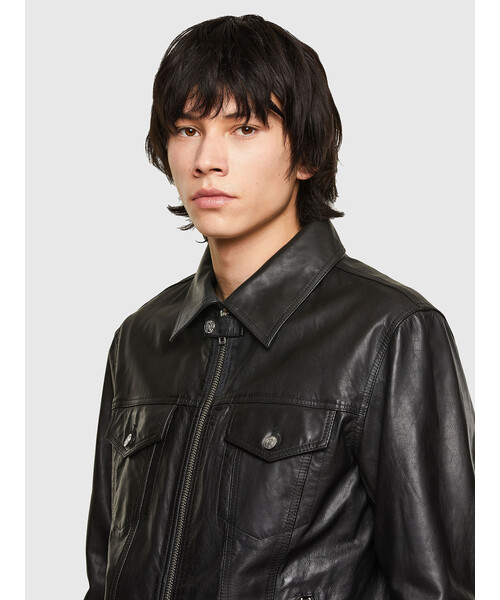 DIESEL（ディーゼル）の「メンズ ジャケット レザージャケット シワ