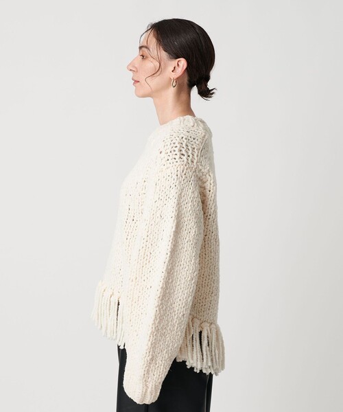 セール】【別注】＜IRONING＞フリンジ ニットプルオーバー（ニット