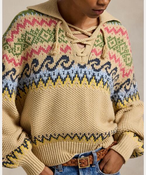 フェア アイル レースアップ セーター（ニット/セーター）｜POLO RALPH