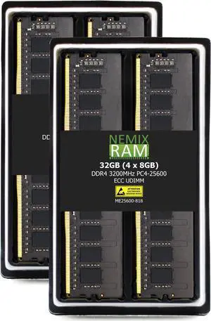 32GB(4X8GB) SK Hynix ECC DDR4 1Rx8 PC4-2400T-RD1-11 HMA81GR7AFR8N