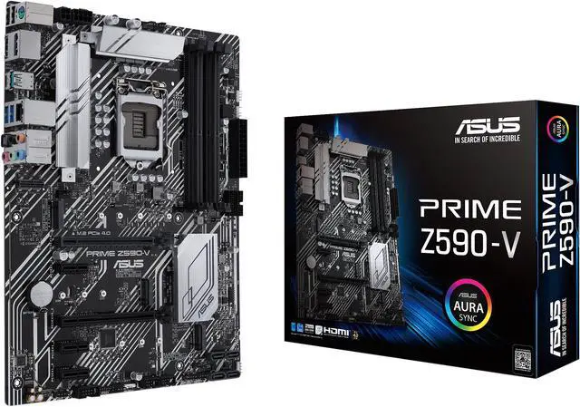 Used - Very Good: ASUS PRIME Z590-V LGA 1200 ATX Intel Motherboard