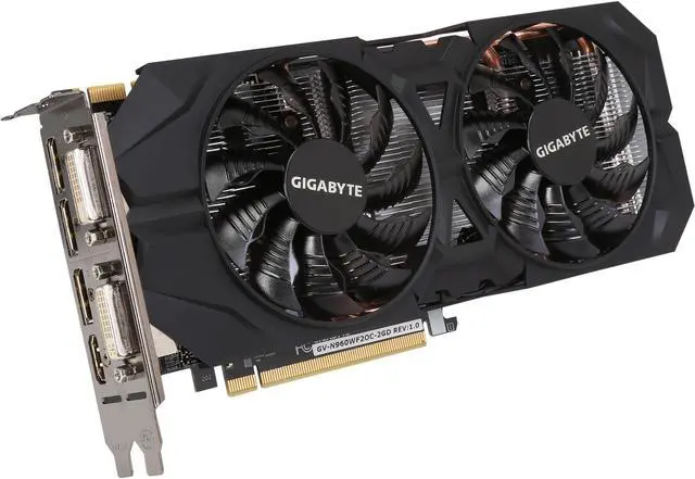 GIGABYTE GeForce GTX 960 2GB WINDFORCE 2X OC EDITION, GV-N960WF2OC