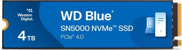 Western Digital 4TB WD Blue SN5000 NVMe SSD, PCIe Gen 4.0, up to
