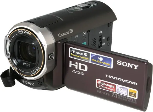 SONY HDR-CX350V 32GB HD Handycam Camcorder - Newegg.com