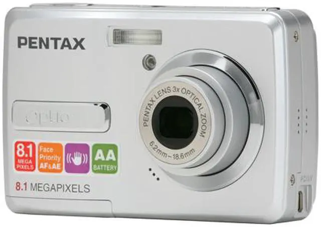PENTAX Optio E40 Silver 8.1 MP Digital Camera - Newegg.com