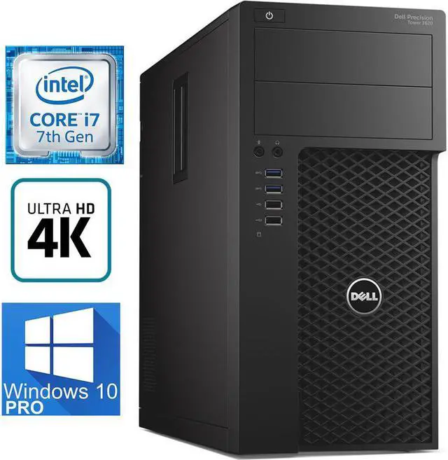 Refurbished: Dell Precision T3620 Workstation - Intel i7-7700 Quad