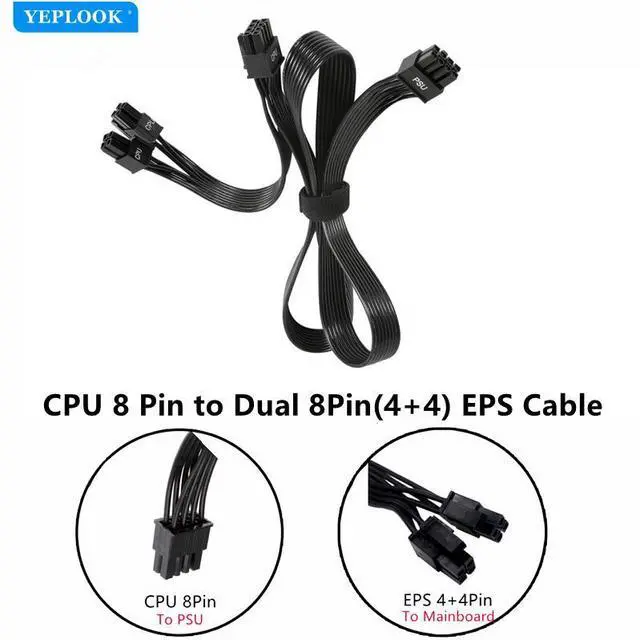 YEPLOOK Compatible with Dual 4+4Pin CPU Cable for CORSAIR RM550x