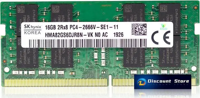 SK Hynix 16GB HMA82GS6DJR8N-VK 2RX8 DDR4 2666MHz SODIMM PC4-21300