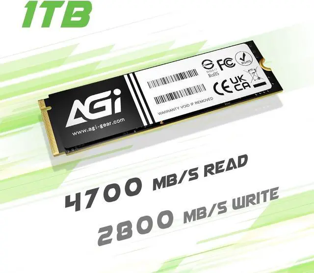 AGI AI818-43 1TB NVMe M.2 2280 PCIE GEN4.0x4 Internal Solid State