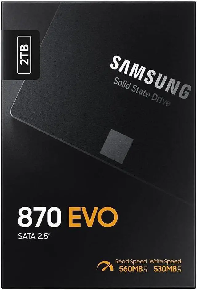 SAMSUNG SSD 870 EVO, 2 TB, Form Factor 2.5 Inch, Intelligent Turbo