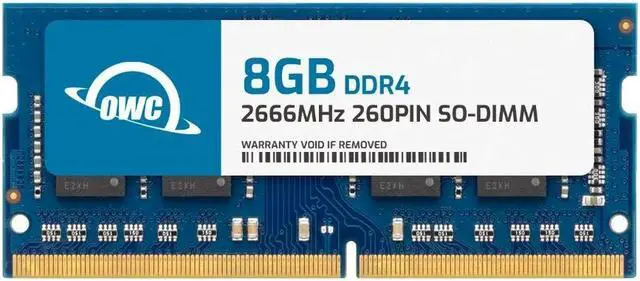 OWC 8GB DDR4 2666 PC4-21300 CL19 2Rx8 260-pin 1.2V Non-ECC SODIMM