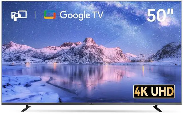 FPD 50 Inch Smart TV, 4K LED Google TV with Google Play Built-in