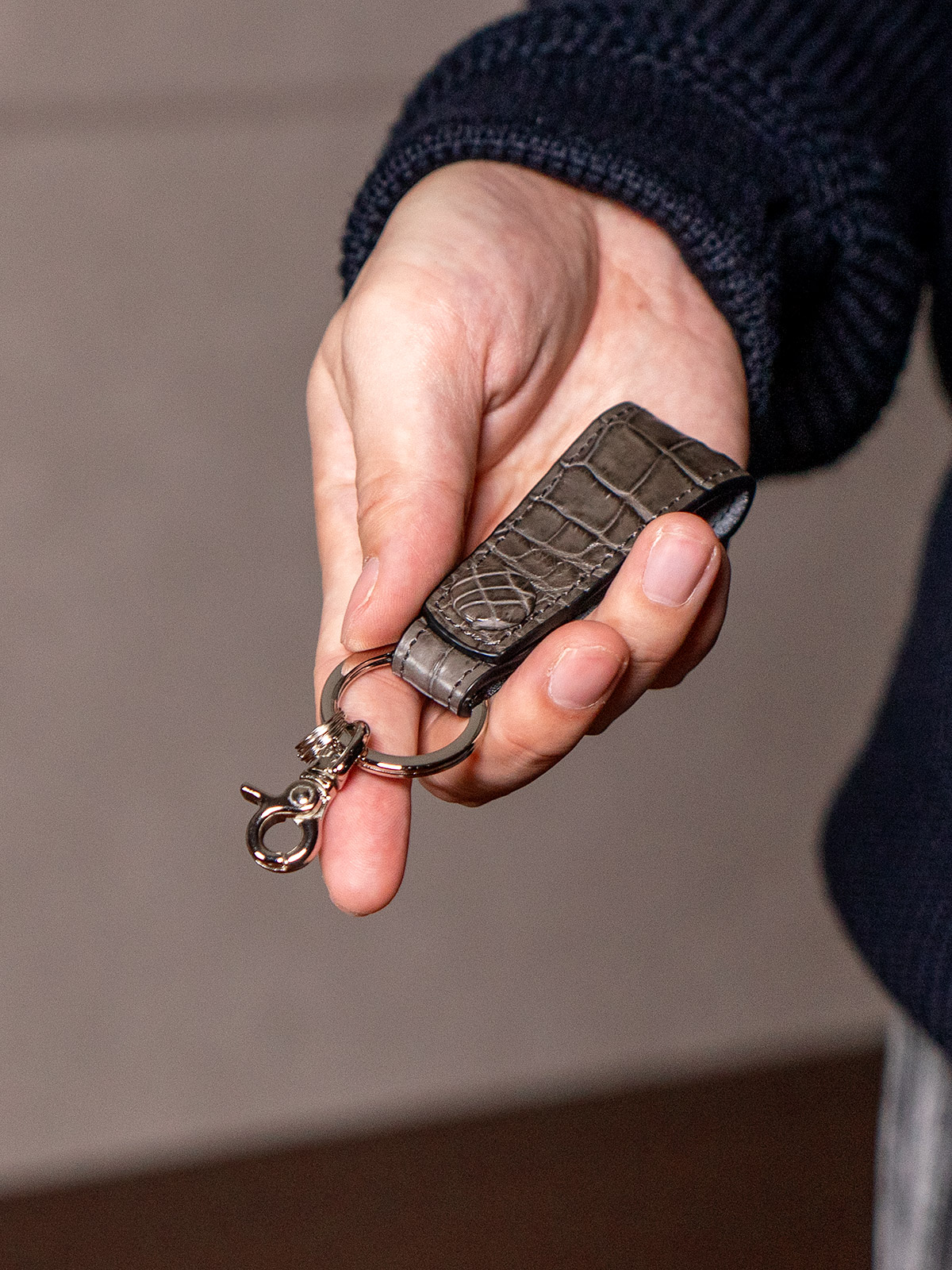ナイルクロコダイルストラップキーホルダー | キーケース