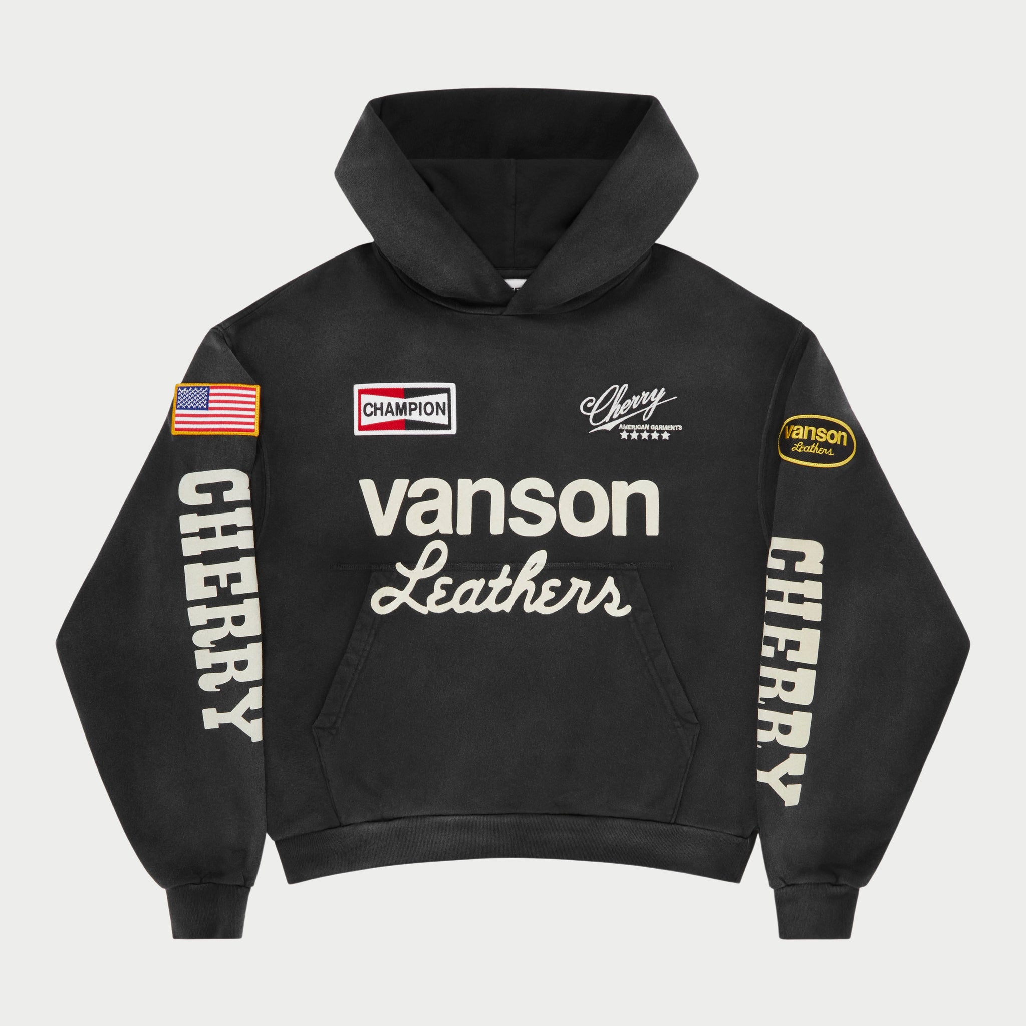 Vanson Hoodie (Vintage Black) – CHERRY LA