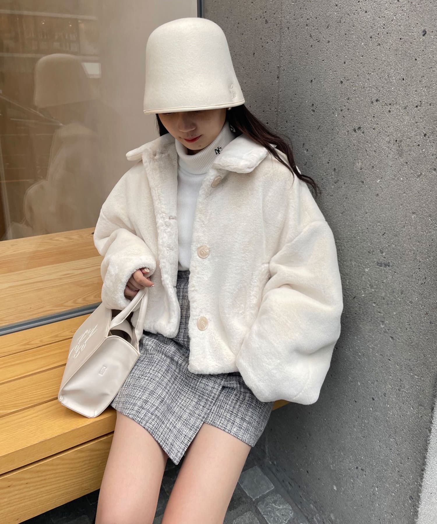 人気の為再入荷！】フェイクファーショートコート | one after another