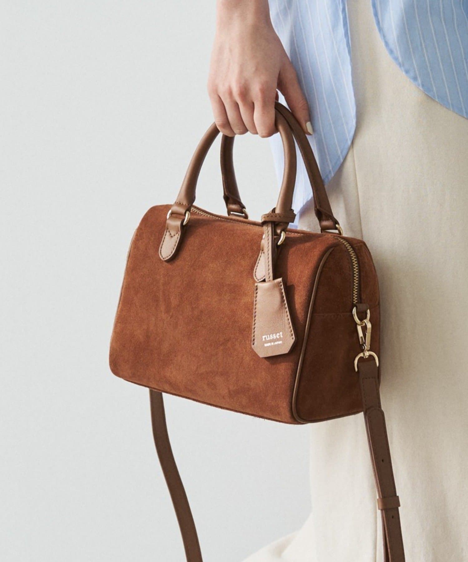 WEB限定カラーあり］スエード2WAYミニボストンバッグ | russet