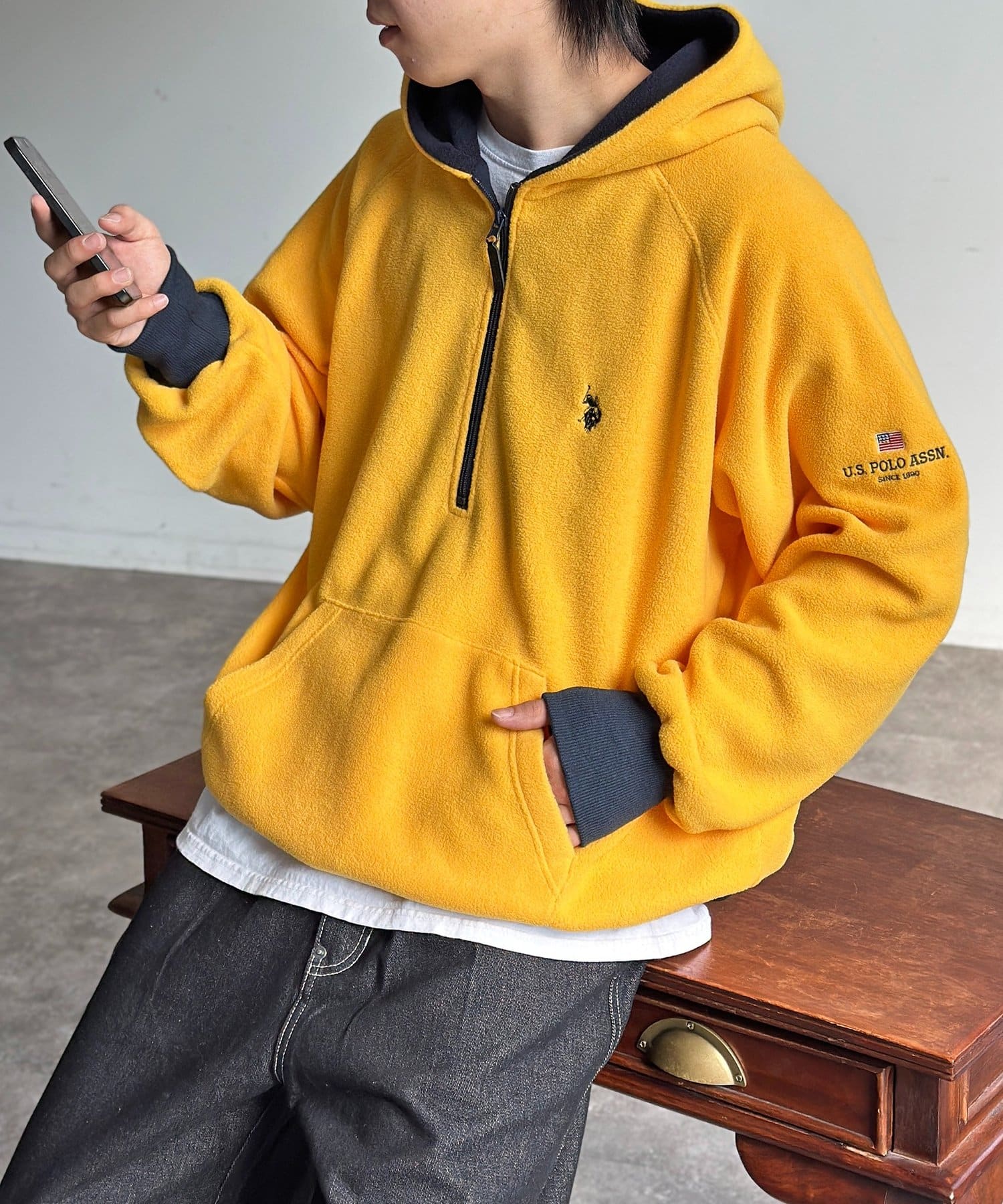 U.S. POLO ASSN.】フリースハーフジップパーカー | CPCM(シーピー