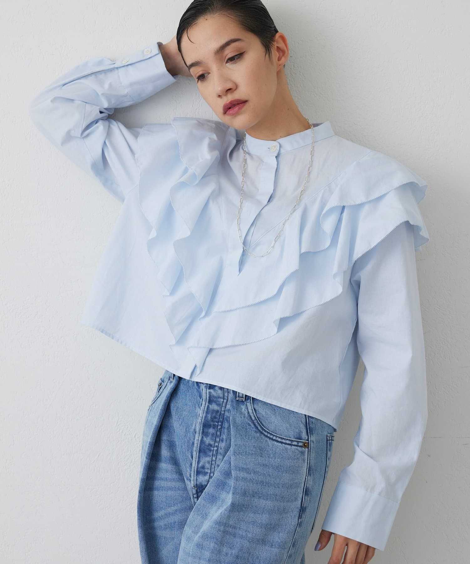 THE PAUSE】フリルショートシャツ | Whim Gazette(ウィム ガゼット