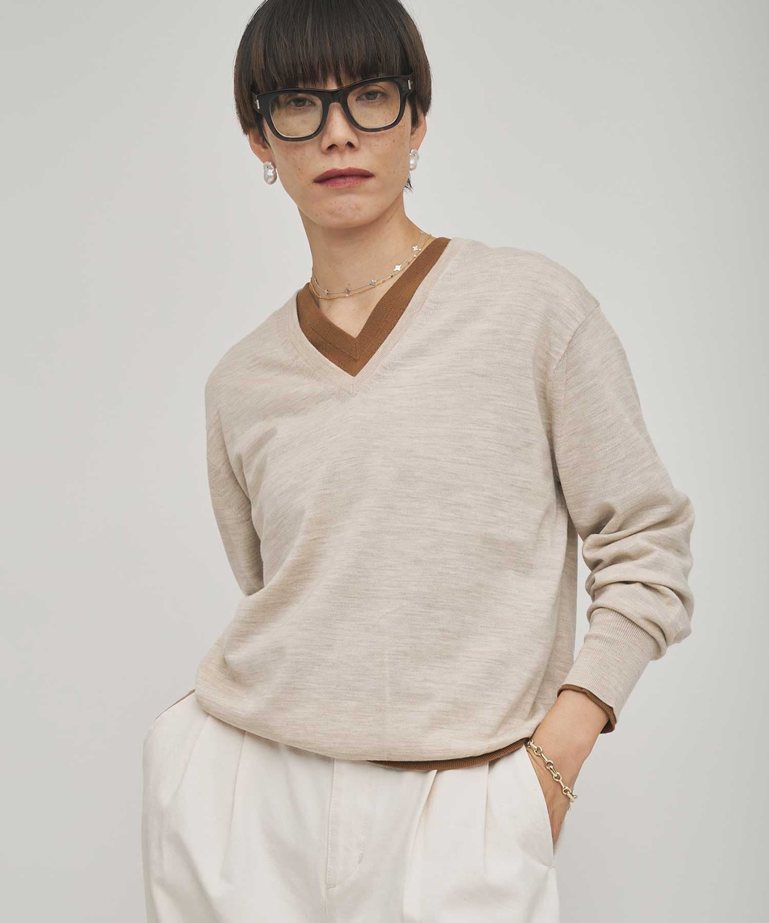 GEMINI】ハイゲージVネックニットプルオーバー | Whim Gazette(ウィム